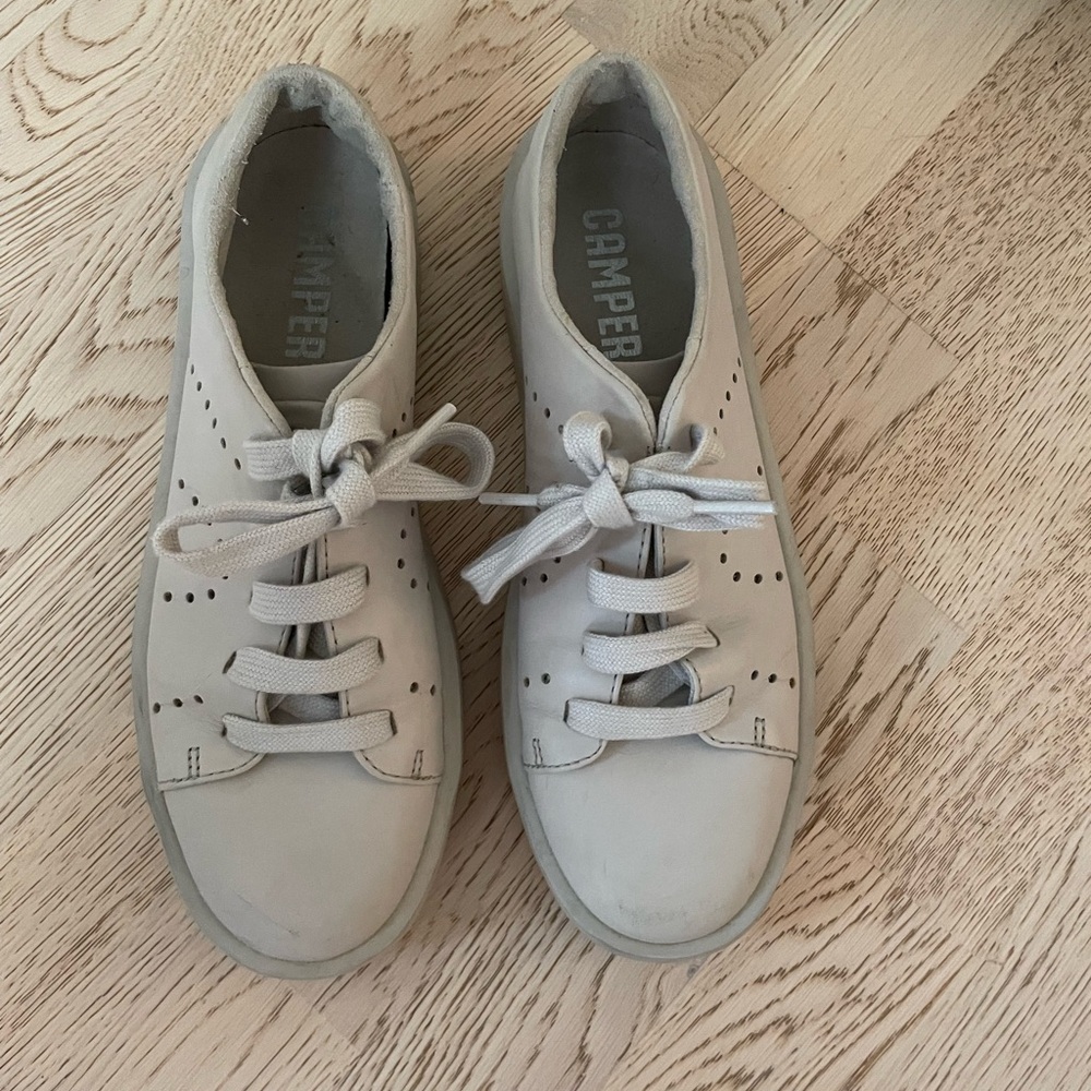 CAMPER leather cream courb sneaker shoes
